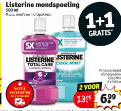  1 2 500 listerine mondspoeling ml multipakken effective floss 5x total care cool mint verzending artikelen tandbescherming 30ml 