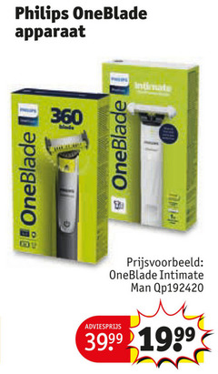  360 philips oneblade apparaat intimate man 