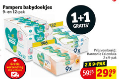  1 2 9 12 pampers babydoekjes pak verzending artikelen harmonie calendula 2x 