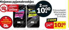  2 9 1000 pyjamabroekjes online verzending ninja broekjes boy jaar stuks 