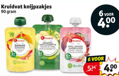  6 90 400 kruidvat knijpzakjes banaan banane courgette pomme appel yoghurt 