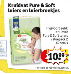  kruidvat huismerk luierbroekjes 2 soft luiers pack valuepack stuks 