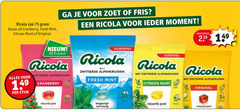  ricola zak cranberry fresh mint citroen munt original zoet fris moment stuk kruidvat zwitserse alpenkruiden suikervrij natuurlijk verfrissing 