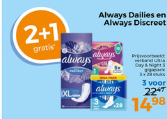  always maandverband 1 2 3 13 28 dailies discreet xl protect giga pack 5 verband ultra day night gigapack stuks 