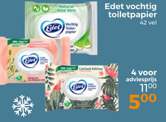  edet vochtig toiletpapier 4 42 300 500 natural aloe vera toilet papier almond milk vel 