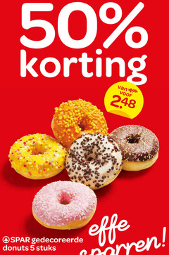  5 50 gedecoreerde donuts stuks effe 