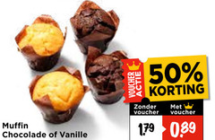  muffins 50 muffin chocolade vanille voucher 