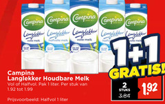  campina melk 1 2 langlekker volle halfvolle houdbare halfvol pak liter stuk stuks 