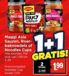  noodles 1 2 maggi asia sweet chili saucy tikka masala sauzen roeryoghurt cups soorten stuk noedels cup stuks 