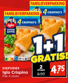  1 2 4 familieverpakking iglo klassiekers diepvries pak stuks crispino 