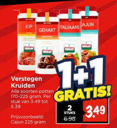  verstegen kruiden 1 2 225 kip italiaans gehakt cajun soorten potten stuk stuks 