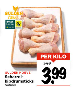  gulden hoeve beter leven scharrelei kipdrumsticks naturel kilo 5.99 3.99 