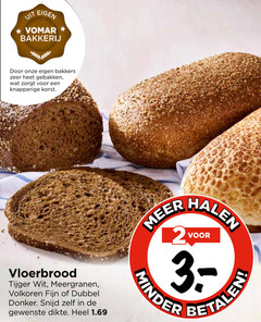  brood 2 3 bakkerij bakkers gebakken knapperige korst vloerbrood tijger wit meergranen volkoren fijn dubbel donker snijd dikte minder 