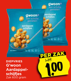  600 gwoon schijfje genieten aardappel schijfjes diepvries zak 1 00 