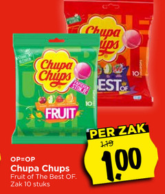  chupa chups lollies 10 chips stokje fruit lips best zak stuks 1 00 