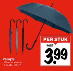  90 paraplu kleuren lengte cm stuk 3.99 