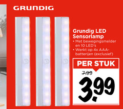  10 grundig led sensorlamp bewegingsmelder 4x batterijen stuk 3.99 