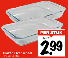  glazen ovenschaal inhoud 1 6 liter stuk 5.99 