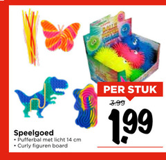  14 speelgoed pufferbal licht cm curly figuren board stuk 3.99 