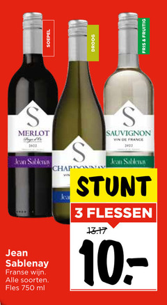  rode wijn witte 3 750 soepel droog merlot jean sablenay franse soorten fles ml sauvignon vin france flessen fris fruitig 