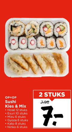  2 6 8 10 12 sushi mix stuks 