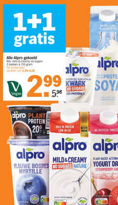  1 2 20 alpro gekoeld mild creamy sugars pakken varieeren 99 calcium variatie kwark for naturally protein soya chilled fresh taste chocolate flavour pudding plant cup 02 avec vit pod categorie ongezoete soja artificial based alternative blauwe bosbes nature yoghurt myrtille strawberry from nutri score live with cultures b 