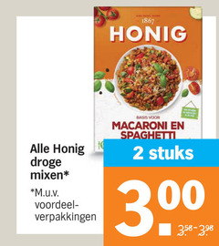  honig maaltijdmix 2 1867 droge mixen m.u.v voordeel basis macaroni spaghetti stuks 30 