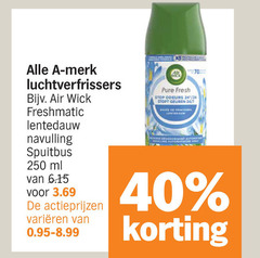  5 40 250 merk luchtverfrissers air wick freshmatic lentedauw navulling spuitbus ml varieeren fresh stop odeurs 24 stopt geuren 7 nelle printen automatische 