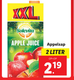  2 xxl solevita apple juice from concentrate appelsap liter 