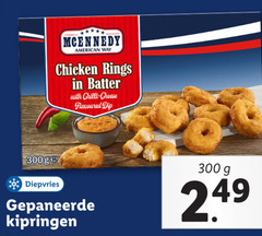  300 mcennedy american chicken rings with chilli cheese flavoured dip diepvries gepaneerde 