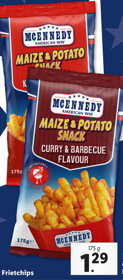  american mcennedy maize potato snack curry barbecue flavour 