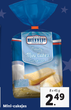  8 45 mcennedy american creamy mini cakes with milk cream fluffy cake snack filling cakejes 