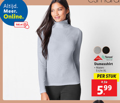  damesshirts online lidl.nl lycra tencel feels right damesshirt maten xl stuk 5.99 