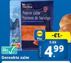  gerookte zalmfilet 7 9 kweek gecertificeerd aqua nautica noorse zalm saumon gerookt gesneden tranches acqua nutri score 5.99 