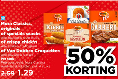  4 6 50 100 240 mora classics originals snacks pakken stuks crispy zakken 5x originele dobben croquetten stuk rundvleeskroketten pak 4x carrero rundvlees kroketten croquettes viandel boeuf 