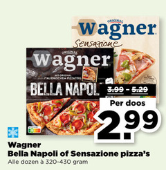  wagner diepvriespizza original sensazione bella napol 3.99 doos napoli dozen 