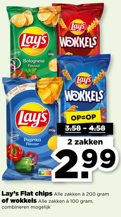  lays zoutjes chips 2 100 200 quality wokkels bolognese flavour taste less salt paprika zakken flat combineren 