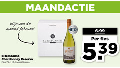  witte wijn 6 maand wine chile descanso reserva fles chardonnay doos flessen 