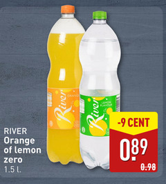  river frisdrank orange lemon zero l flavour cent 