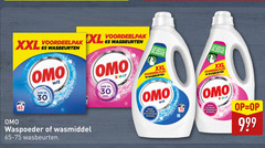  omo wasmiddel 30 65 xxl wasbeurten min wit waspoeder 65-75 kleur fles gemaakt gerecycled plastic hygienisch schoon 