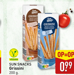  200 sun snacks grissin knapperige pas grissini croustillants sel marin zeezout nutri score 