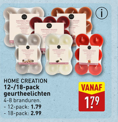  theelichten geurtheelichten 18 home chauffeur geparfumeerde bougies parfums datel creation pack branduren 12x 