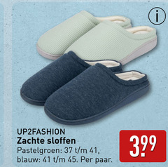  zachte sloffen pastelgroen blauw paar 