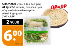  2 350 600 quiche lorraine pompoen spek slaschotel schaal spinazie tomaat courgette kilo v.a. komkommer 