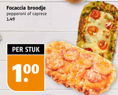  100 focaccia broodje pepperoni caprese stuk 