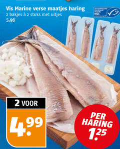  2 vis marine verse maatjes haring bakjes stuks uitjes gecertificeerd duurzame visserij www.msc.org nl 