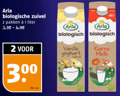  arla karnemelk zuivel yoghurt melk 1 2 300 biologische pakken liter biologisch vanille halfvol 