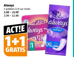  always inlegkruisjes maandverband 1 2 22 pakken stuks daily protect normal xl 