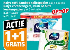  nalys keukenpapier 1 4 8 soft bamboo toiletpapier pak rollen vochtvangers wish blitz family pack vocht forever 