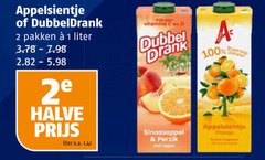  dubbeldrank appelsientje fruitdrank 1 2 100 pakken liter 2e halve v.a. vitamine dubbel drank sinaasappel perzik change 